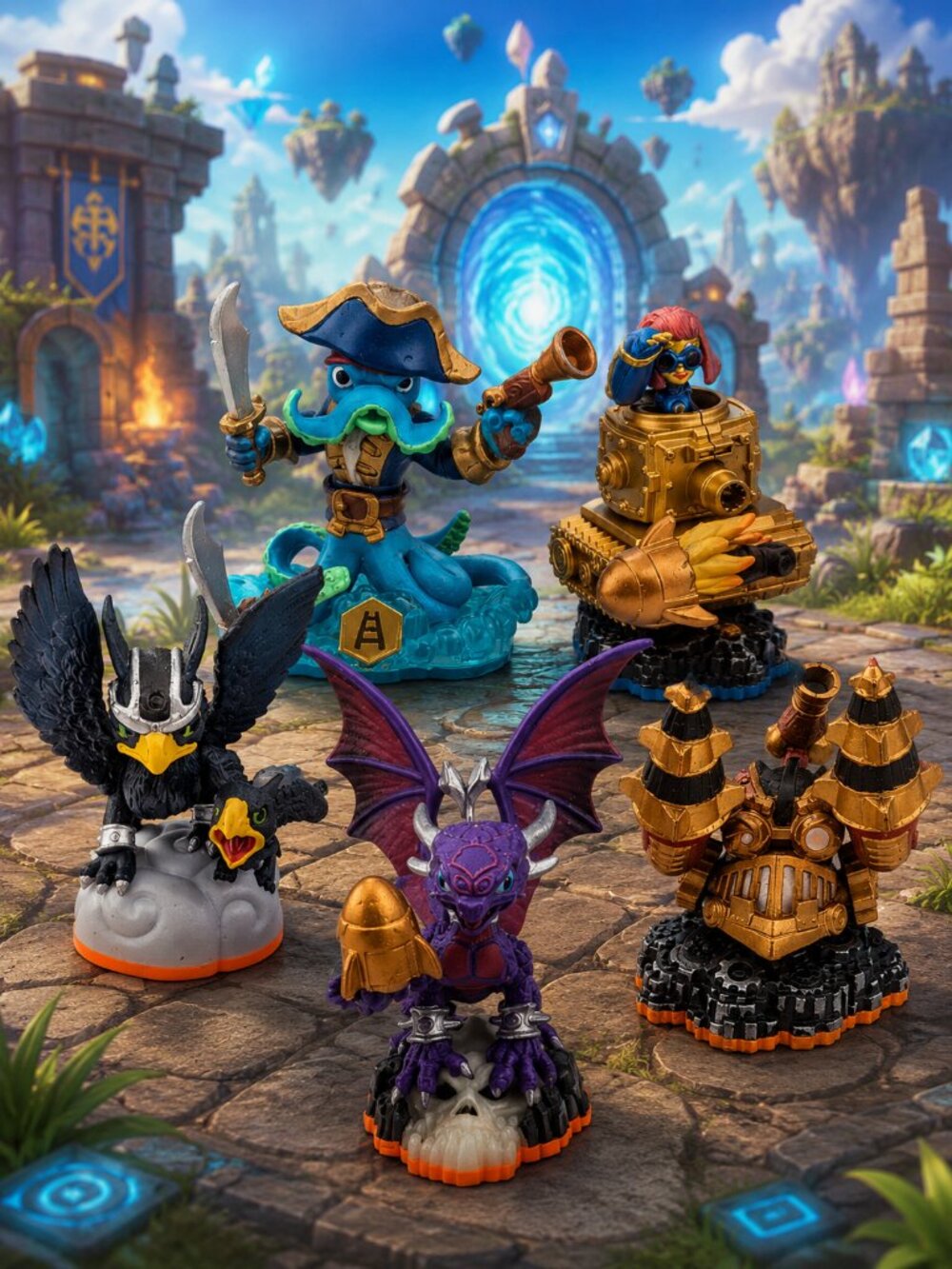 Bundle of 5 Skylanders Figures – Activision Toys-to-Life Lot